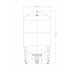 Гидроаккумулятор вертикальный В 50, металлический фланец