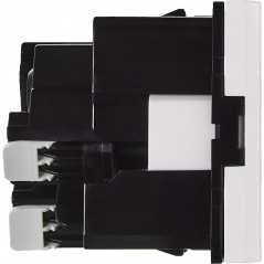 Розетка с заземлением - безвинтовые зажимы - без шторок 16А 250В - 45°- 2 модуля - белый