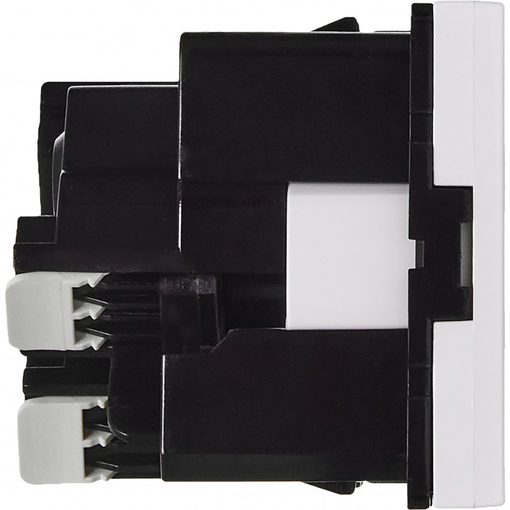 Розетка с заземлением - безвинтовые зажимы - без шторок 16А 250В - 45°- 2 модуля - белый Розетка с заземлением - безвинтовые зажимы - без шторок 16А 250В - 45°- 2 модуля - белый