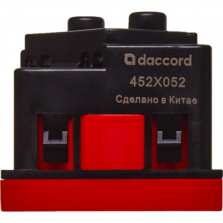 Розетка с заземлением - винтовые зажимы - со шторками 16А 250В - 45°- 2 модуля - красный