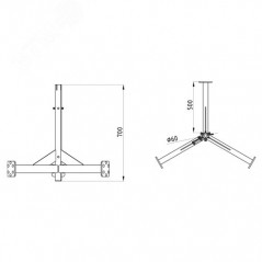 Основание для молниеприемных мачт 8-11м