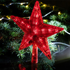 Светодиодная елочная верхушка Звезда, 31 LED, h21 см,длина провода 2,5 м., 220V, IP20 ENGEV-02