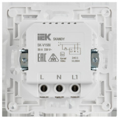 SKANDY Выключатель карточный 30А SK-V15Bl черный IEK