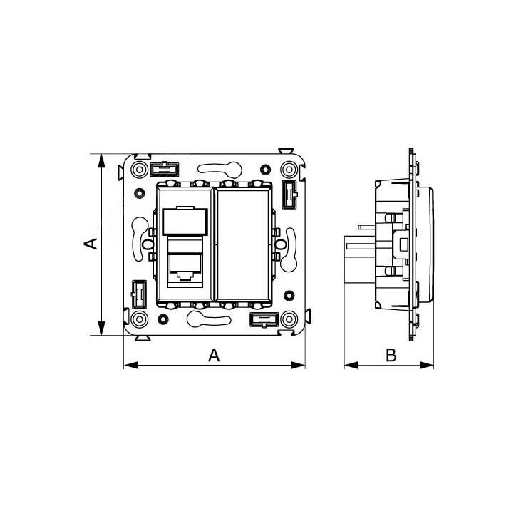 Avanti Розетка RJ-45 в стену 5e одинарная ''Ванильная дымка '' Avanti Розетка RJ-45 в стену 5e одинарная ''Ванильная дымка ''