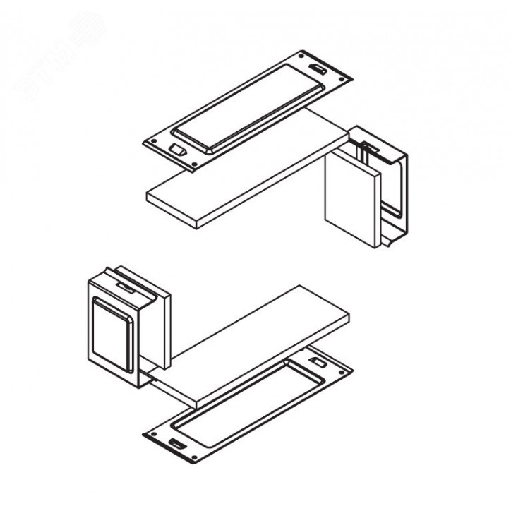 Комплект для обеспечения степени защиты IP44 в местах соединения секций лотков 150х50 Комплект для обеспечения степени защиты IP44 в местах соединения секций лотков 150х50