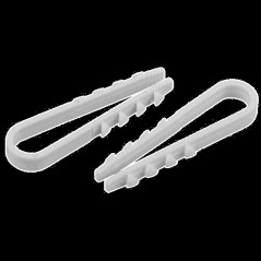 Дюбель-хомут для круглого кабеля 5-10 мм белый (100 штук) NO-224-222