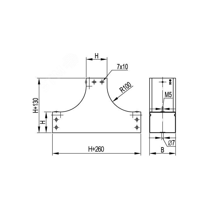 Ответвитель Т-образный вверх TS основание 80 в комплекте с крепежными элементами и соединительными пластинами Ответвитель Т-образный вверх TS основание 80 в комплекте с крепежными элементами и соединительными пластинами