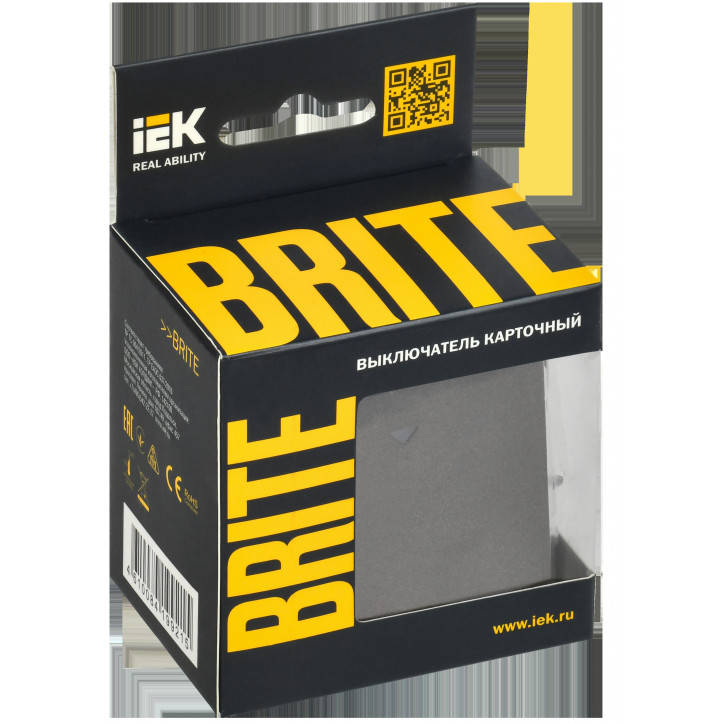 BRITE Выключатель карточный 30А ВС10-1-8-БрТБ темная бронза IEK BRITE Выключатель карточный 30А ВС10-1-8-БрТБ темная бронза IEK