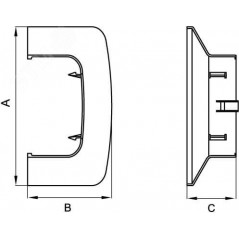 Ввод в стену для кабель-канала 90х50 IN-Liner FRONT