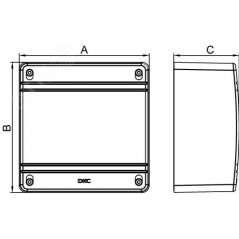 Коробка распределительная в кабель-канал 151х151х75 мм SDN2