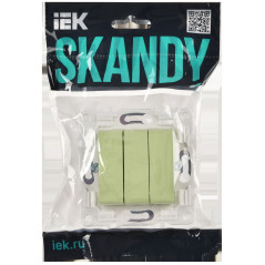 SKANDY Выключатель 3-клавишный 10А SK-V11G мятный IEK