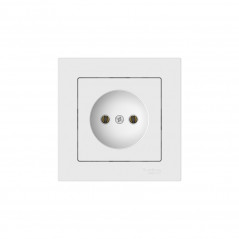 ATLASDESIGN РОЗЕТКА без заземления, 16А, в сборе, быстрозажимные клеммы, БЕЛЫЙ