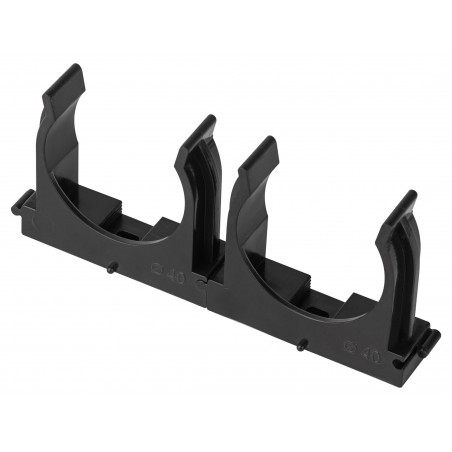 Крепеж клипса для труб прямой монтаж d 40мм черный CLIP-40-B-MP