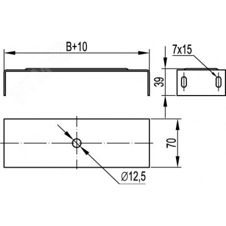 Направляющая SPC под лоток основание 300 цинк-ламельная