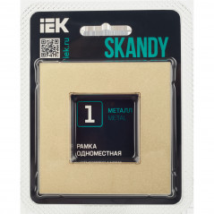 SKANDY Рамка 1-местная SK-F31Sh металл шампань IEK