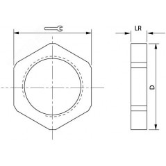 Гайка М16х1.5 полиамид черная