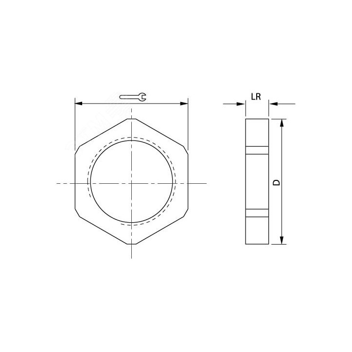 Гайка М16х1.5 полиамид черная