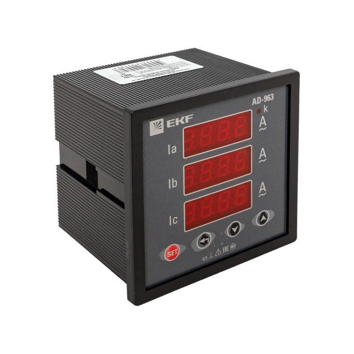 Амперметр AD-963 цифровой на панель (96х96) трехфазный PROxima