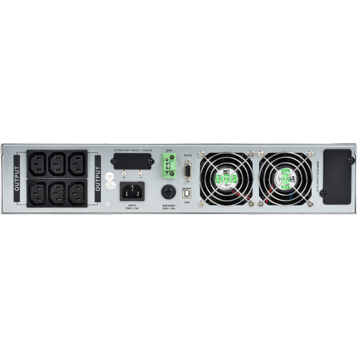 Источник бесперебойного питания Online Rackmount 2000 ВА/2000 Вт, однофазный с LCD дисплеем 72VDC бе