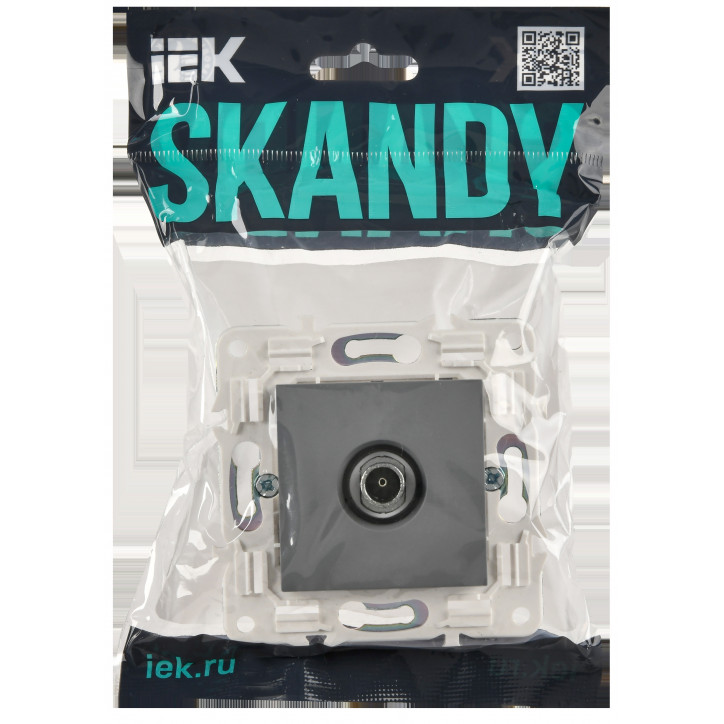 SKANDY Розетка TV оконечная SK-A12Gr серый IEK