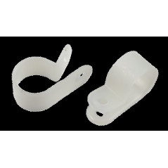 Скоба кабельная нейлоновая под винт 20 мм NO-225-294 белая 10 шт