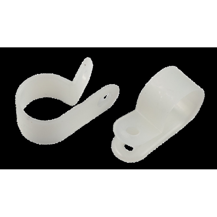 Скоба кабельная нейлоновая под винт 12 мм NO-225-265 белая 50 шт Скоба кабельная нейлоновая под винт 12 мм NO-225-265 белая 50 шт