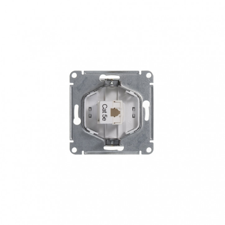 GLOSSA Розетка компьютерная RJ45 категория 5е в рамку белая