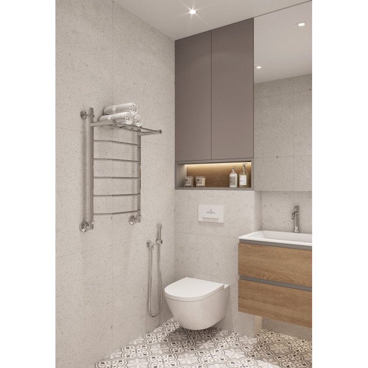 Полотенцесушитель ДВИН FE 80/50 Водяной 1'-1/2' К1 Полированный