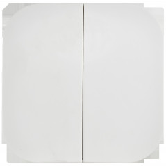 GLORY Выключатель 2-клавишный для открытой установки 10А ВС20-2-0-ХБм белый матовый IEK