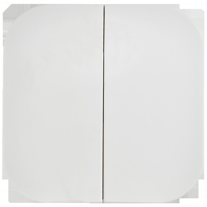 GLORY Выключатель 2-клавишный для открытой установки 10А ВС20-2-0-ХБм белый матовый IEK