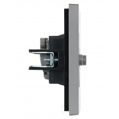 FORTE@PIANO Розетка двойная TV+SAT FP538 сталь IEK