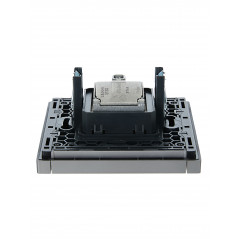 FORTE@PIANO Розетка двойная TV+SAT FP538 сталь IEK