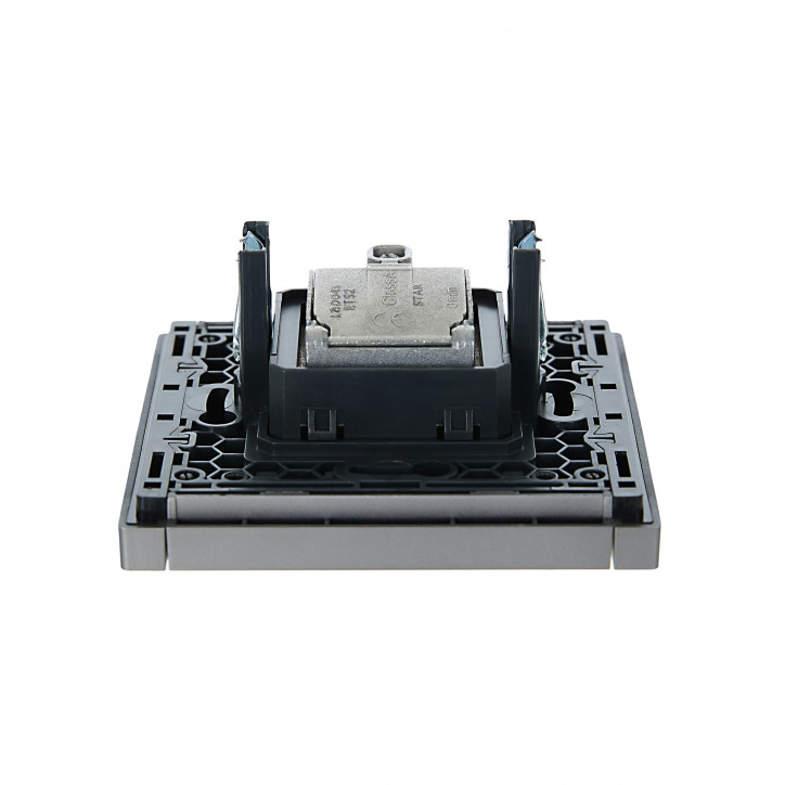 FORTE@PIANO Розетка двойная TV+SAT FP538 сталь IEK