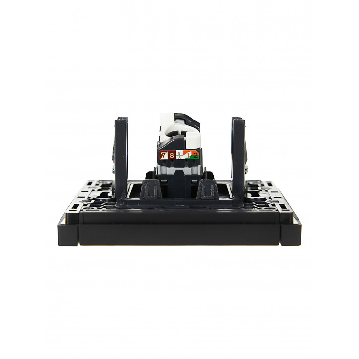 FORTE@PIANO Розетка компьютерная RJ45 кат.5E FP132 черный IEK FORTE@PIANO Розетка компьютерная RJ45 кат.5E FP132 черный IEK