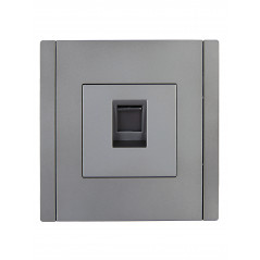 FORTE@PIANO Розетка компьютерная RJ45 кат.5E FP532 сталь IEK