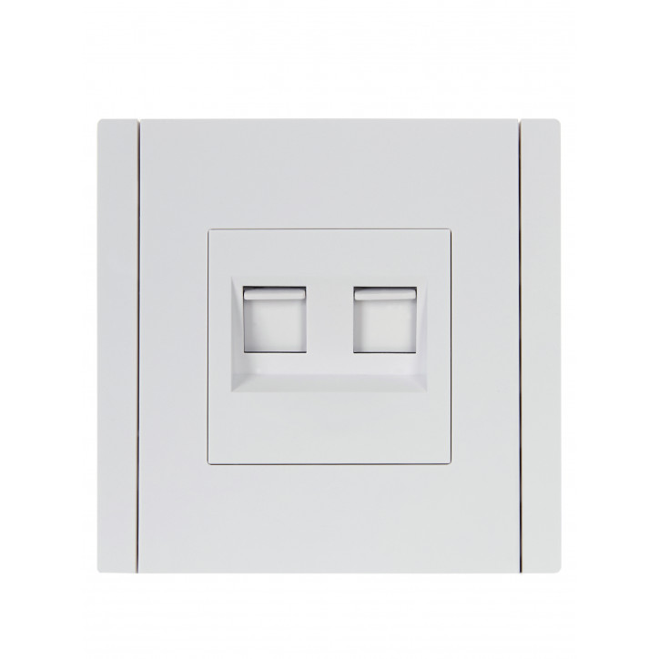 FORTE@PIANO Розетка компьютерная двойная RJ45 кат.5E FP233 белый IEK