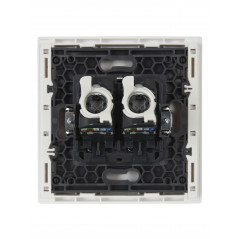 FORTE@PIANO Розетка компьютерная двойная RJ45 кат.5E FP233 белый IEK