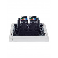 FORTE@PIANO Розетка компьютерная двойная RJ45 кат.5E FP233 белый IEK
