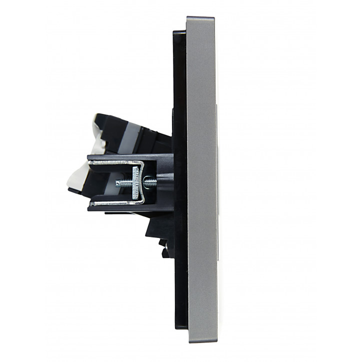 FORTE@PIANO Розетка компьютерная двойная RJ45 кат.5E FP533 сталь IEK FORTE@PIANO Розетка компьютерная двойная RJ45 кат.5E FP533 сталь IEK