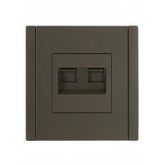 FORTE@PIANO Розетка компьютерная двойная RJ45 кат.6 FP334 серый IEK