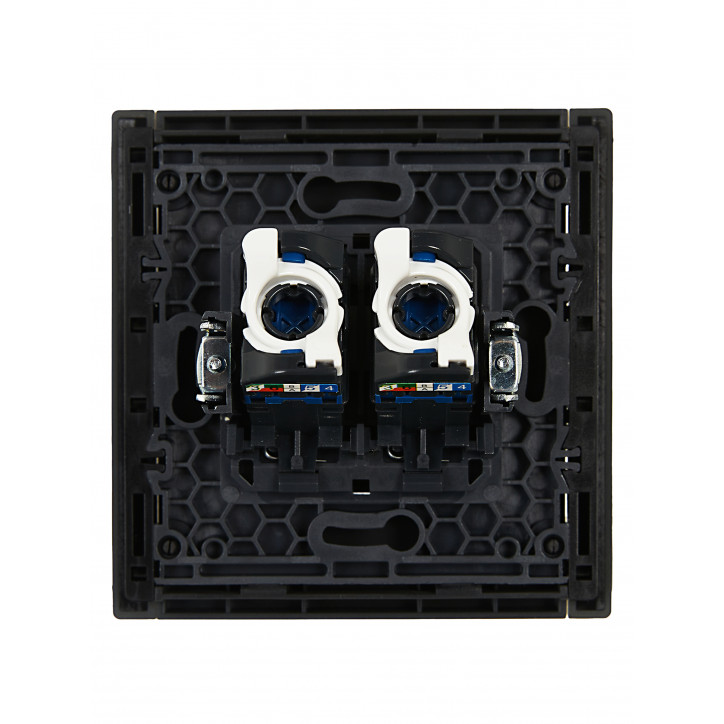 FORTE@PIANO Розетка компьютерная двойная RJ45 кат.6 FP334 серый IEK FORTE@PIANO Розетка компьютерная двойная RJ45 кат.6 FP334 серый IEK