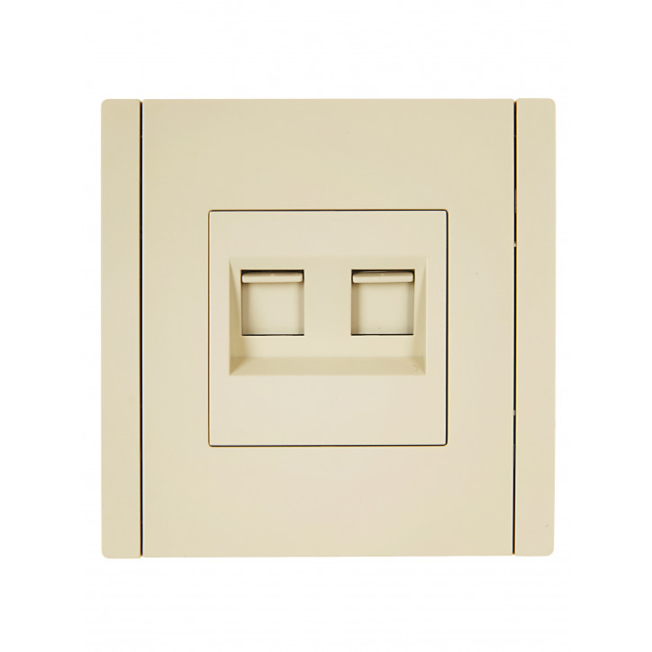 FORTE@PIANO Розетка двойная RJ11+RJ45 кат.5E FP435 ваниль IEK FORTE@PIANO Розетка двойная RJ11+RJ45 кат.5E FP435 ваниль IEK