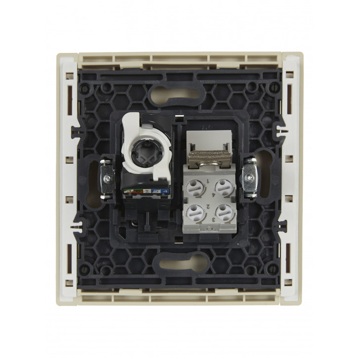 FORTE@PIANO Розетка двойная RJ11+RJ45 кат.5E FP435 ваниль IEK FORTE@PIANO Розетка двойная RJ11+RJ45 кат.5E FP435 ваниль IEK