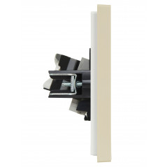 FORTE@PIANO Розетка двойная RJ11+RJ45 кат.5E FP435 ваниль IEK