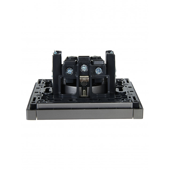 FORTE@PIANO Розетка 1-местная с заземлением без защитных шторок винтовое крепление 16А FP516 сталь IEK FORTE@PIANO Розетка 1-местная с заземлением без защитных шторок винтовое крепление 16А FP516 сталь IEK