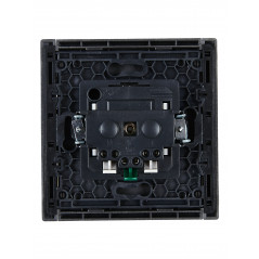 FORTE@PIANO Розетка 1-местная с заземлением с защитными шторками безвинтовое крепление 16А FP513 сталь IEK