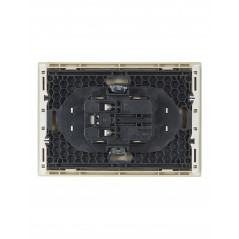 FORTE@PIANO Розетка 2-местная без заземления без защитных шторок безвинтовое крепление 10А FP426 ваниль IEK