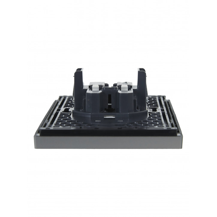 FORTE@PIANO Розетка 2-местная без заземления без защитных шторок безвинтовое крепление 10А FP526 сталь IEK FORTE@PIANO Розетка 2-местная без заземления без защитных шторок безвинтовое крепление 10А FP526 сталь IEK