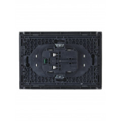 FORTE@PIANO Розетка 2-местная с заземлением без защитных шторок безвинтовое крепление 16А FP524 сталь IEK