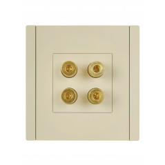 FORTE@PIANO Аудиорозетка 4-местная FP439 ваниль IEK